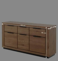 Sideboard in Wildeiche mit Schwarz - Vlacoma