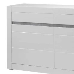 Sideboard mit 3 gedämpften Türen Mextra in Weiß Hochglanz