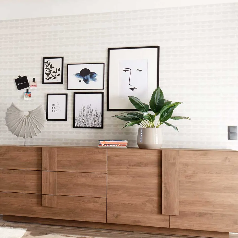Sideboard mit 3 Schubladen & 2 Türen - Basento I