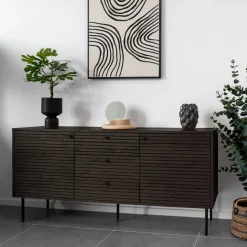 Sideboard mit dunklem Furnier in Braun - Wega