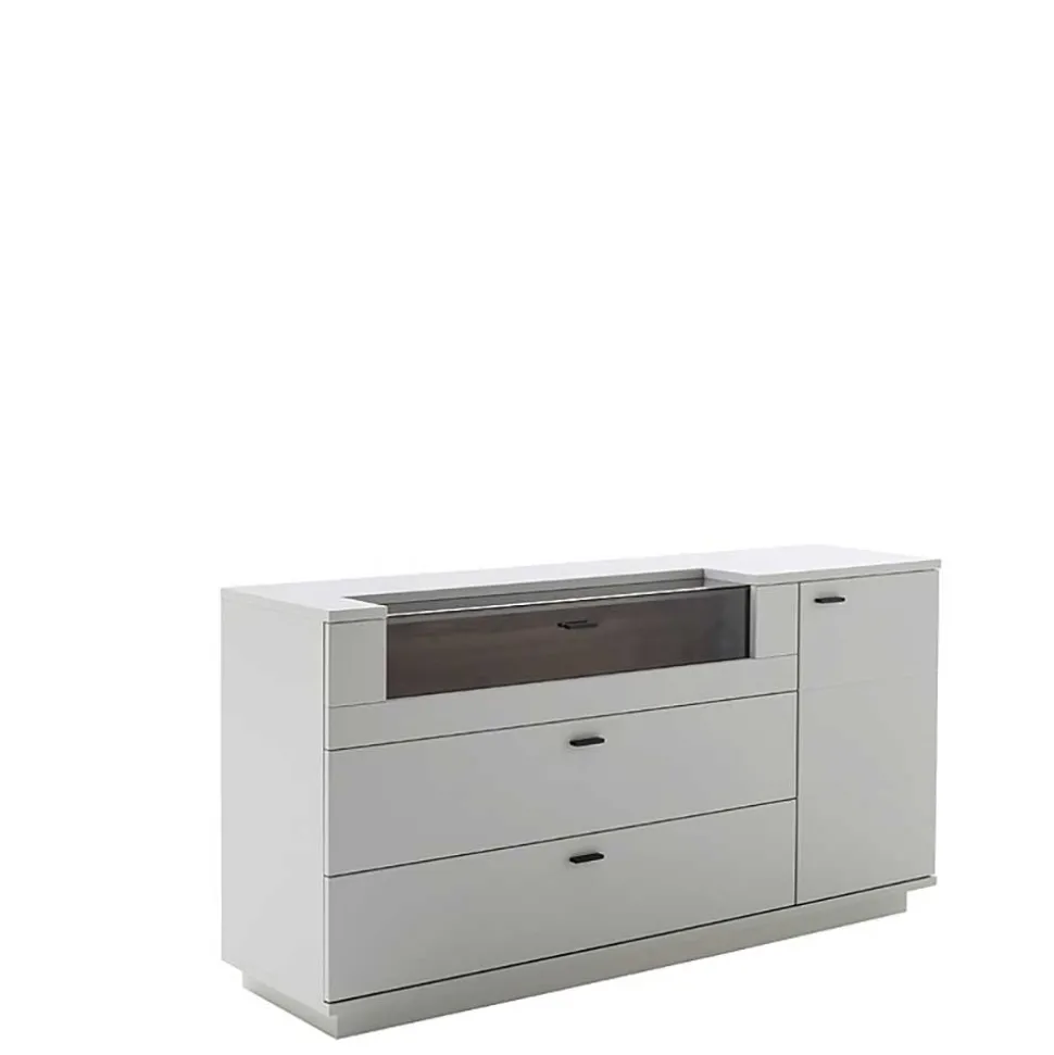 Sideboard mit Glas Klappe & Tür - Apulco