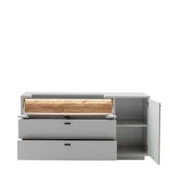 Sideboard mit Glas Klappe & Tür - Apulco