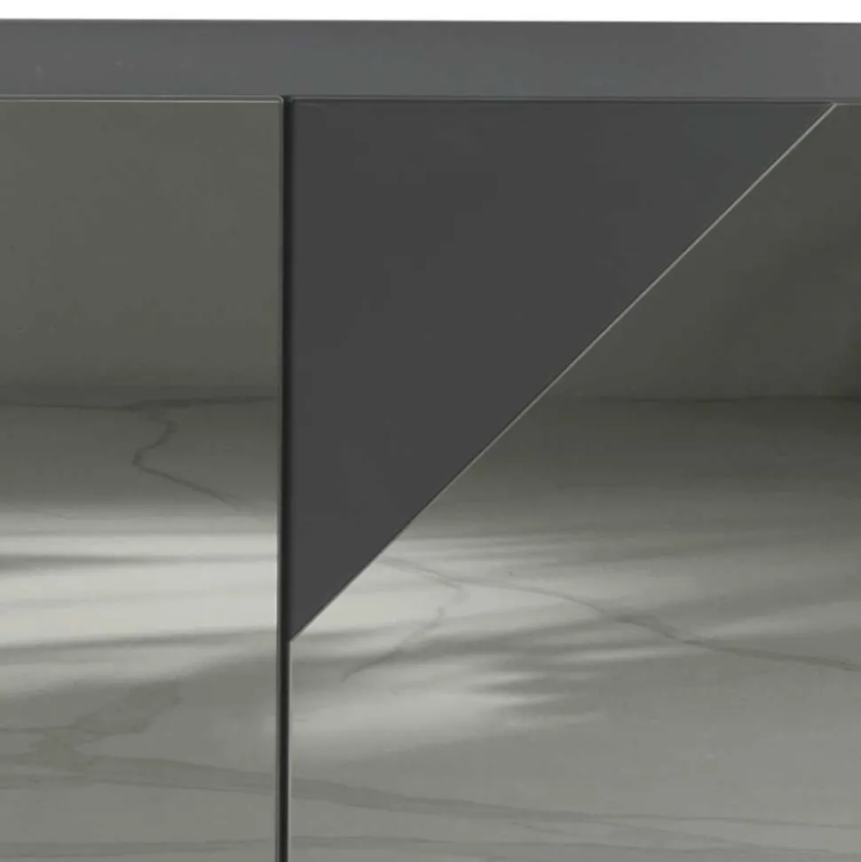 Sideboard mit rauchgrauem Spiegelglas - Razepta