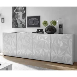 Sideboard mit Türen in Weiß hochglänzend - Vovasoma
