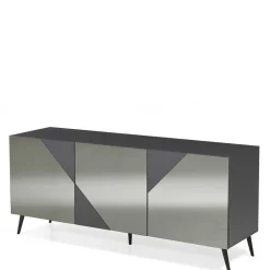 Sideboard teilweise mit Spiegelglas beschichtet - Razepta I
