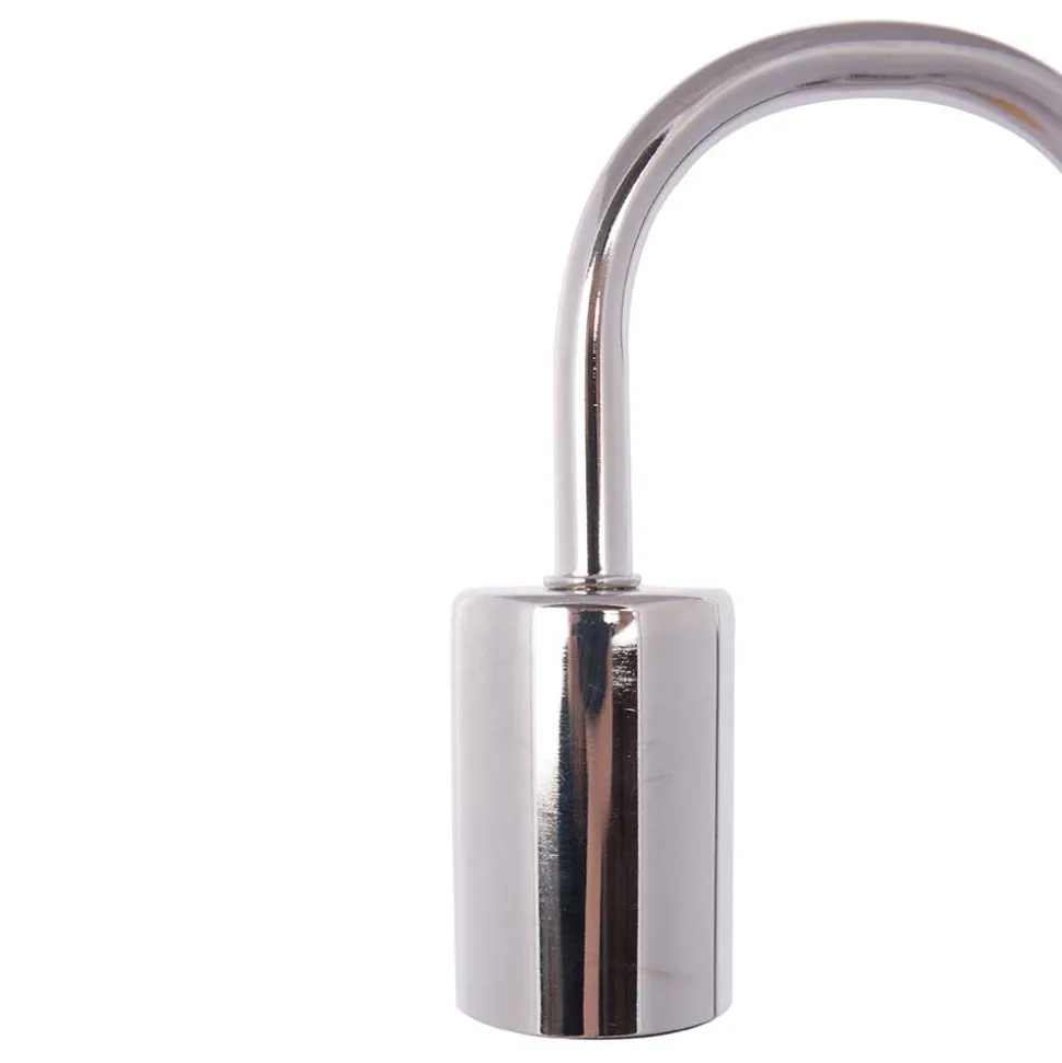 Silberfarbene Tischlampe aus Metall - Viligreta