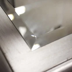 Silberner Schreibtisch mit Verspiegelung - Adda