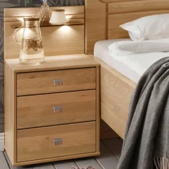 Singlebett & Nachtkommode Kombi Set - Emdsiva (zweiteilig)