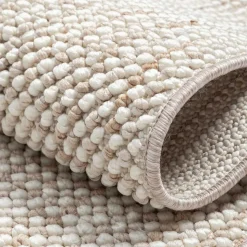 Sisaloptik Teppich mit Fransen an den kurzen Seiten - More