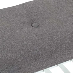 Sitzbank aus Bambus in Weiß mit Polster - Bilbaos