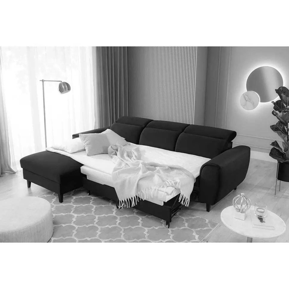 4-Sitzer Bettcouch in Bordeaux Rot - Marissa