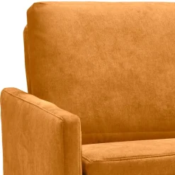 3-Sitzer Bettcouch in Gelb mit Eiche - Abruzzia