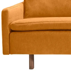 3-Sitzer Bettcouch in Gelb mit Eiche - Abruzzia