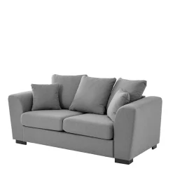 2-Sitzer Couch in Grau Webstoff - Krista