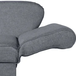 3-Sitzer Recamiere in Jeansblau mit Buche - Foresta