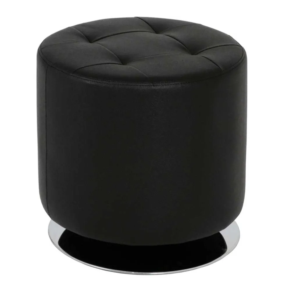 Sitzhocker Sabeth in Schwarz