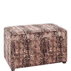 Sitztruhe aus Samt in Schlangenhaut Optik - Fadrina