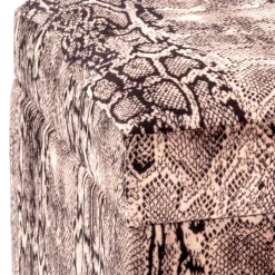 Sitztruhe aus Samt in Schlangenhaut Optik - Fadrina