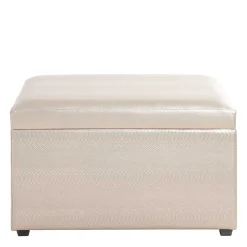 Sitztruhe in Gold Kunstleder - Mascha