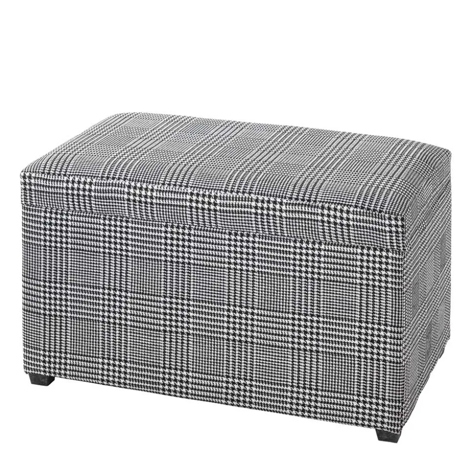 Sitztruhe mit Hahnentritt Muster - Jantonia