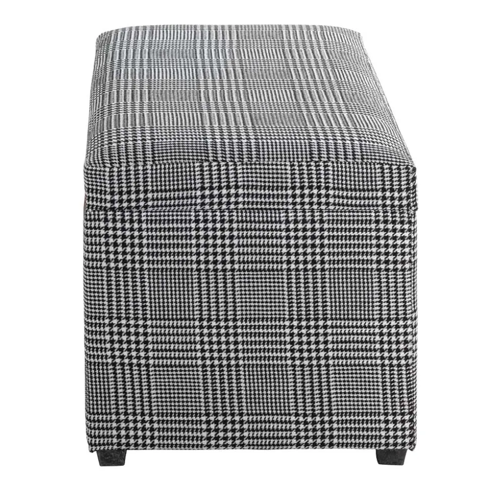 Sitztruhe mit Hahnentritt Muster - Jantonia