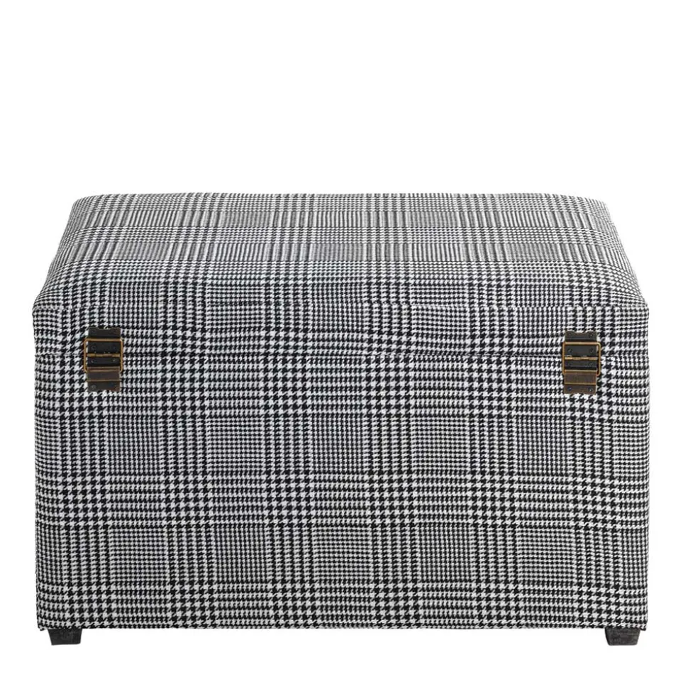 Sitztruhe mit Hahnentritt Muster - Jantonia