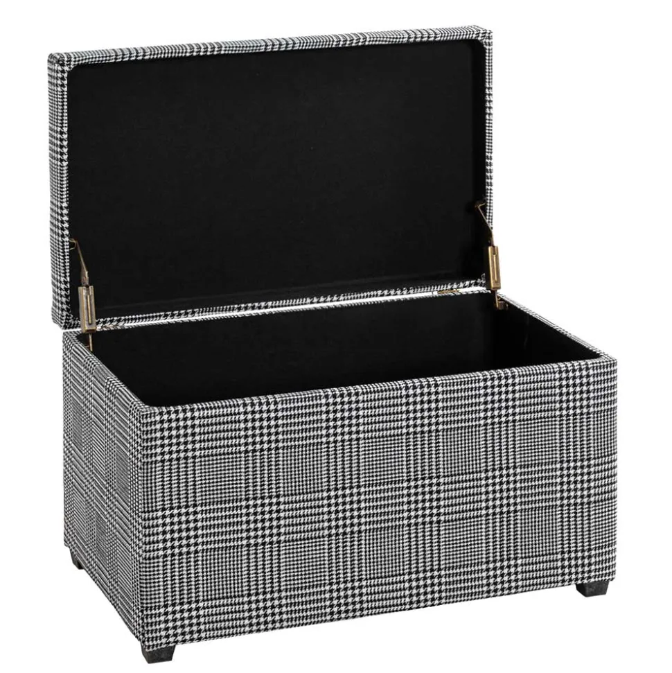 Sitztruhe mit Hahnentritt Muster - Jantonia