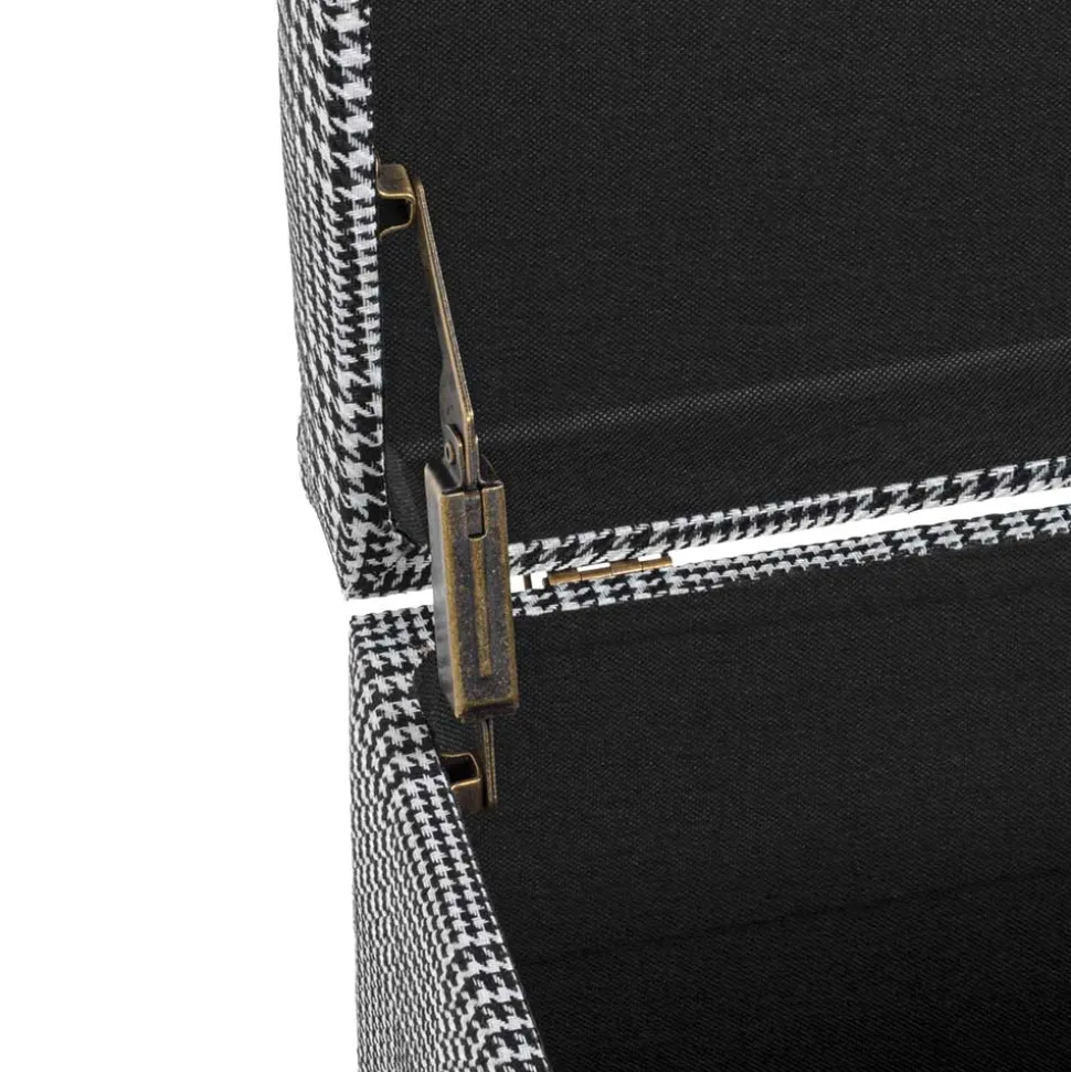 Sitztruhe mit Hahnentritt Muster - Jantonia