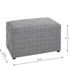 Sitztruhe mit Hahnentritt Muster - Jantonia