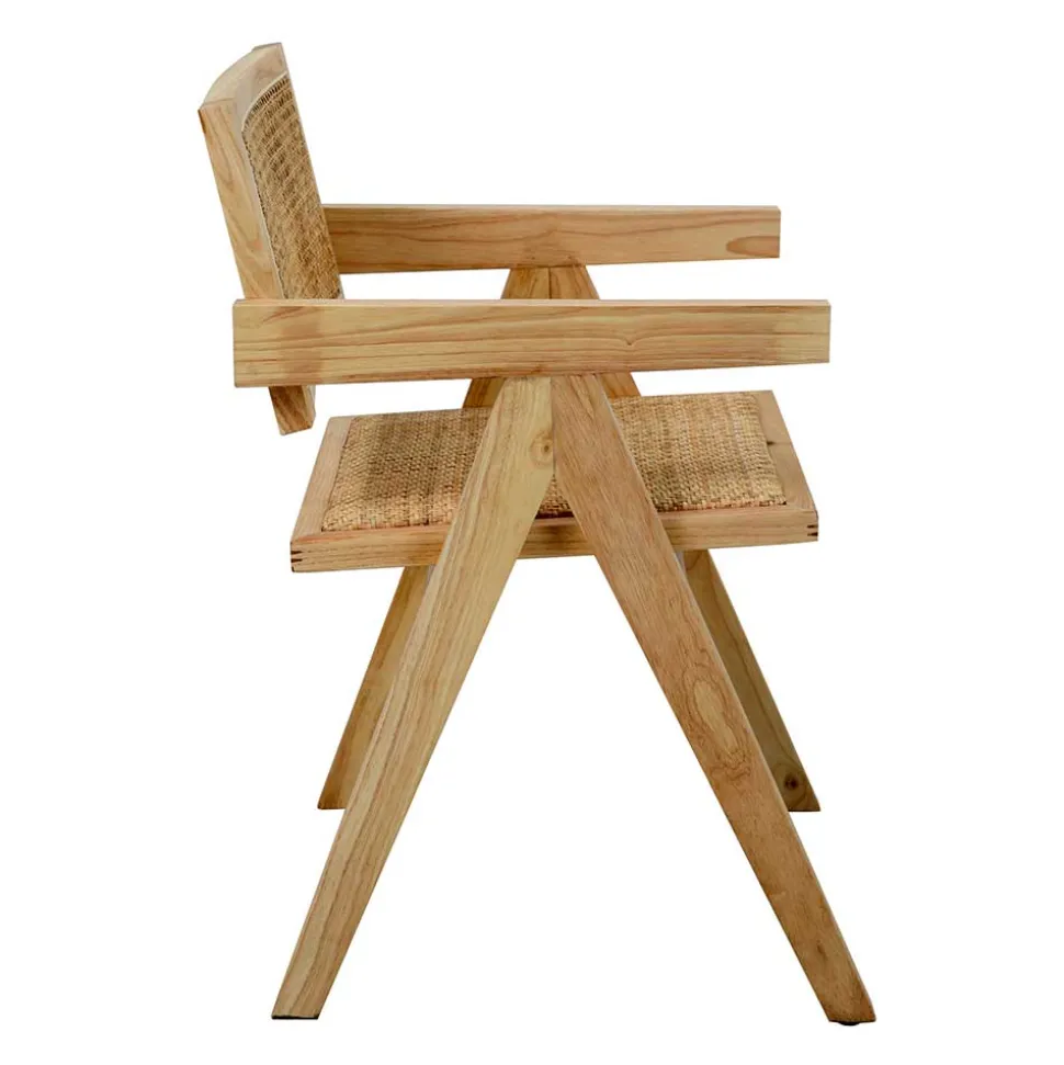 Skandi Armlehnenstuhl in Natur - Forcia