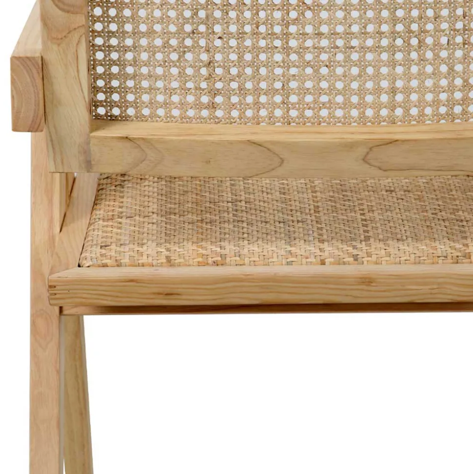 Skandi Armlehnenstuhl in Natur - Forcia