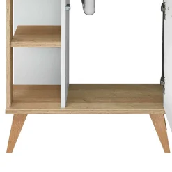 Skandi Badmöbel Set in Weiß - Timur (dreiteilig)