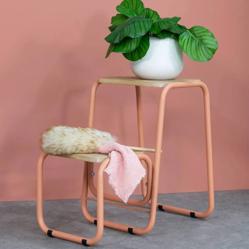 Skandi Beistelltisch mit zwei Ablagen - Elhera