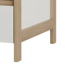 Skandi Couchtisch in Weiß und Eiche Dekor - Ovidio