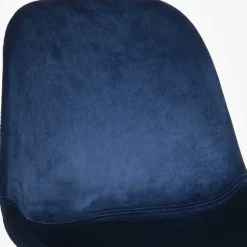 Skandi Design Samtstuhl in Blau - Polar (2er Set)