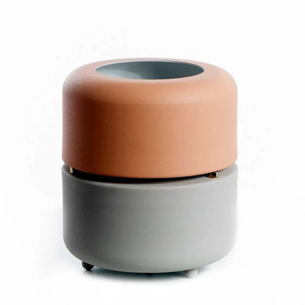 Skandi Design Tischleuchte in Rosa & Grau - Aglio