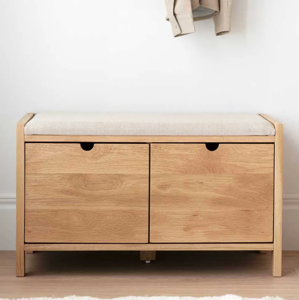 Skandi Dielenbank mit zwei Schubladen - Pastranac