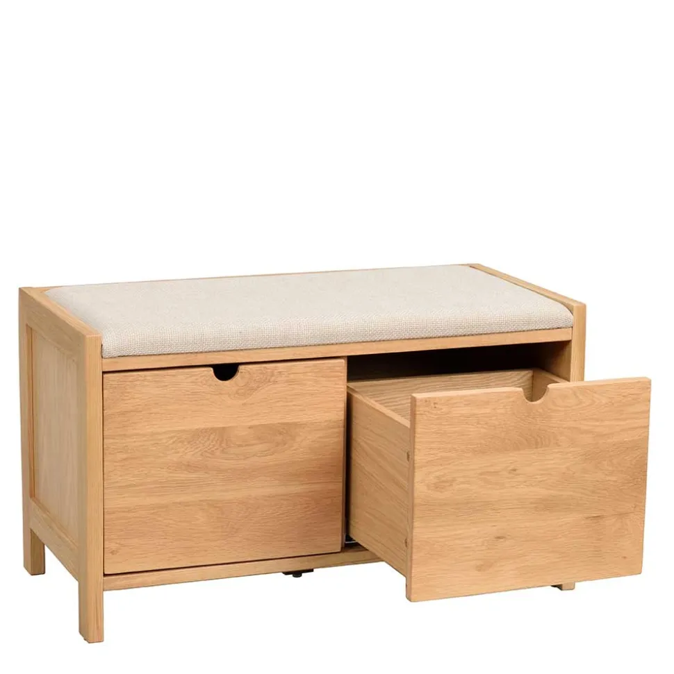 Skandi Dielenbank mit zwei Schubladen - Pastranac