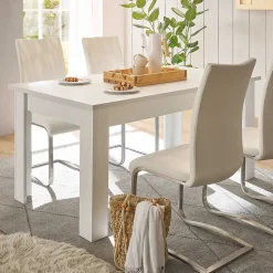 Skandi Esszimmertisch in weißer Holzoptik Pinie - Liancos