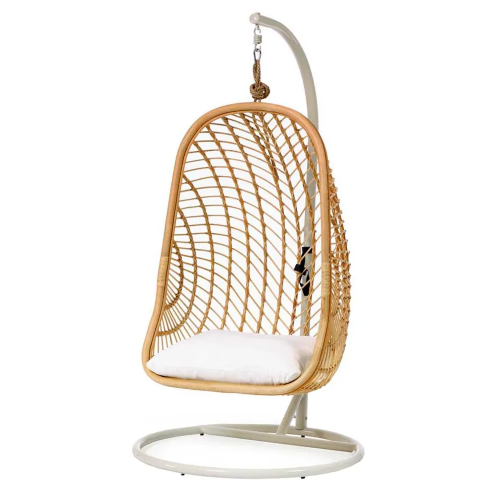 Skandi Hängesessel aus Rattan Geflecht - Palencia