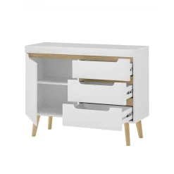 Skandi Kombi-Kommode 107 cm breit - Ginko