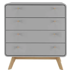 Skandi Kommode in Grau & Eiche - Wavan