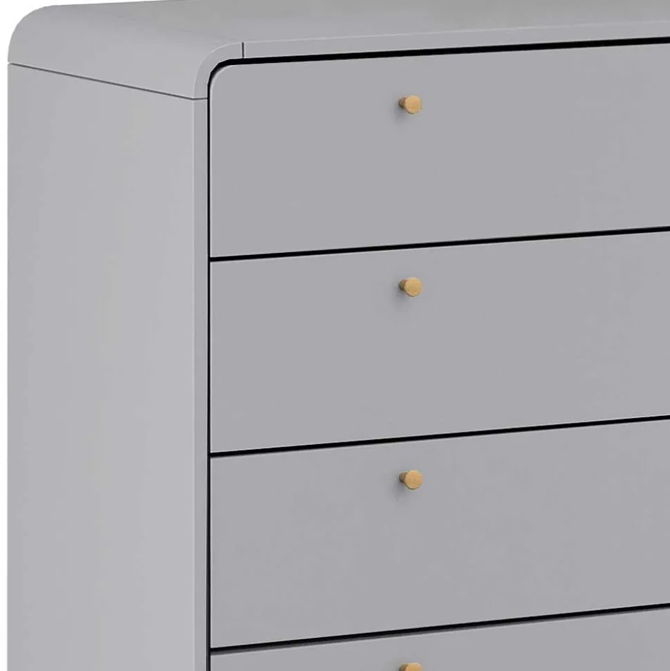 Skandi Kommode in Grau & Eiche - Wavan