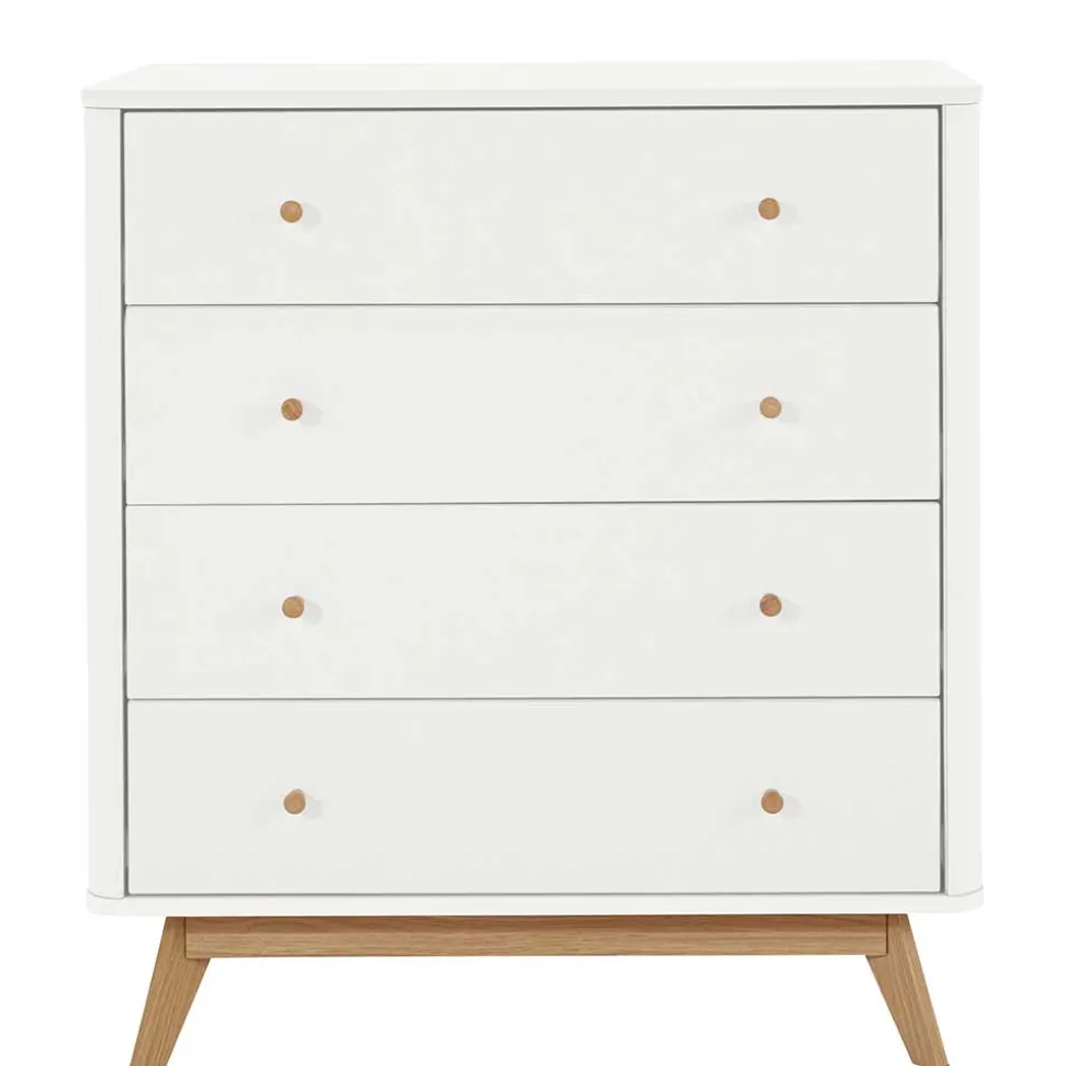 Skandi Kommode in Weiß und Holzoptik - Syria