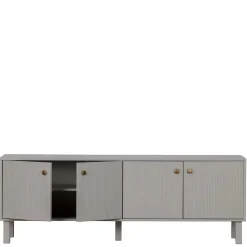 Skandi Lowboard 4-türig in Grau - Huvina