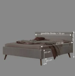 Skandi Polsterbett in Creme Boucle - Jandaria