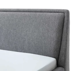 Skandi Polsterbett in Grau Stoff - Optica