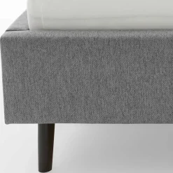 Skandi Polsterbett in Grau Stoff - Optica