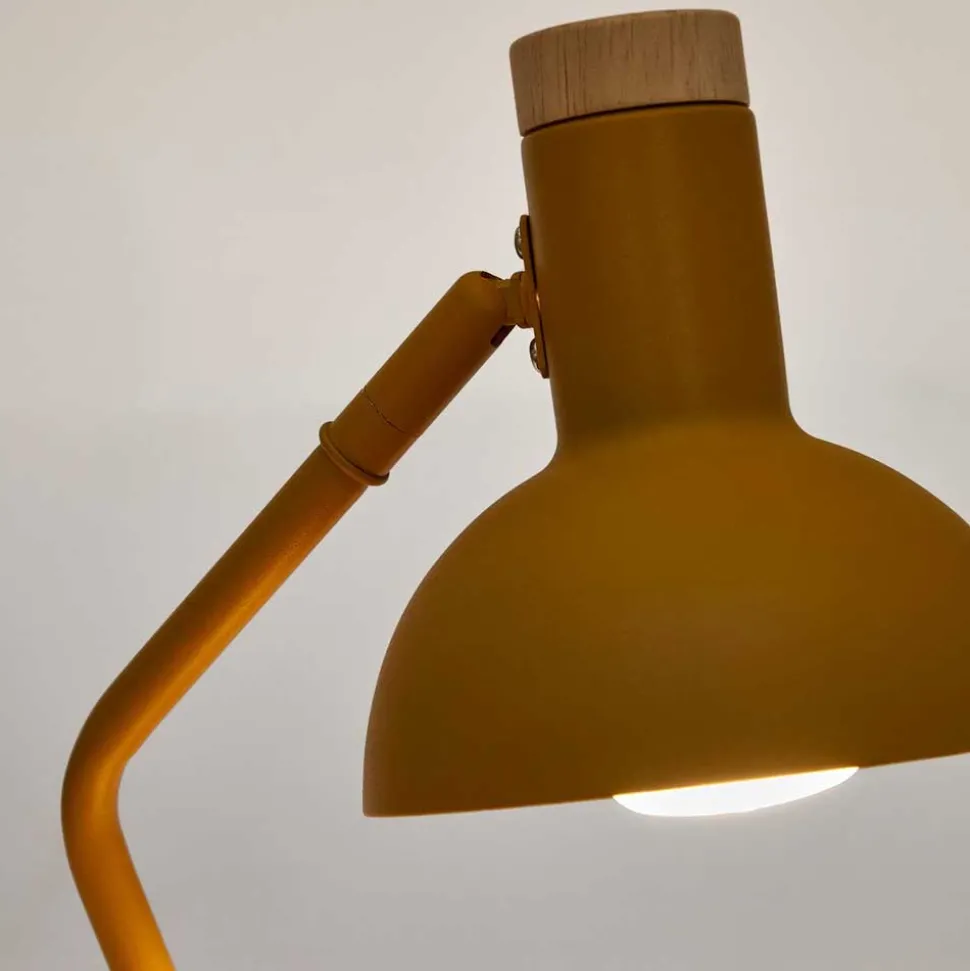 Skandi Schreibtischlampe in Senfgelb und Natur - Race
