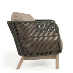 Skandi Sofa aus Kordel in Dunkelgrün - Pluto